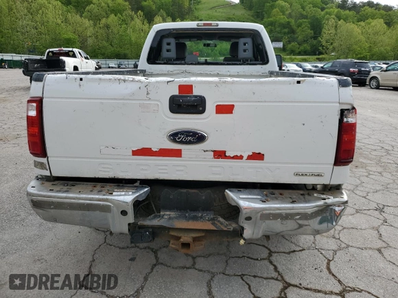 2015 Ford F-250 XLT with VIN 1FT7X2A65FED63415, listed as a Copart auction lot 55132515 with 227,269 mi miles and Salvage title. Bid and sale history available at DreamBid. Image 6.