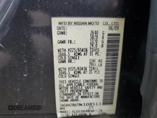 2009 Nissan Quest with VIN 5N1BV28U79N108513, listed as a Copart auction lot 87006444 with 180,671 mi miles and Clean Title. Bid and sale history available at carsss.com. Image 13.