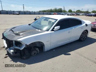 2022 Dodge Charger R/T with VIN 2C3CDXCT7NH145737, listed as a Copart auction lot 56195015 with 26,450 mi miles and Salvage title. Bid and sale history available at DreamBid. Image 1.