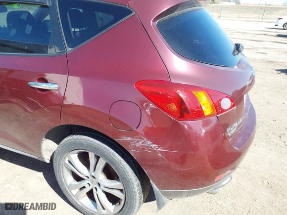 2009 Nissan Murano SL with VIN JN8AZ18W69W141842, listed as a IAAI auction lot 41771894 with 180,611 mi miles. Bid and sale history available at carsss.com. Image 6.