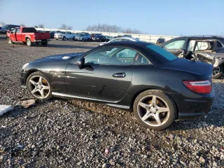 2015 Mercedes-Benz SLK-Class SLK 250 with VIN WDDPK4HA3FF098739, listed as a Copart auction lot 86572034 with 90,453 mi miles and Salvage Title. Bid and sale history available at carsss.com. Image 2.