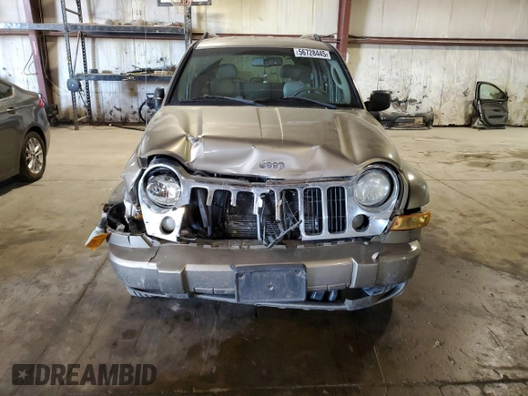 2006 Jeep Liberty Limited with VIN 1J4GL58K26W201181, listed as a Copart auction lot 56728445 with 187,453 mi miles and Salvage title. Bid and sale history available at DreamBid. Image 5.