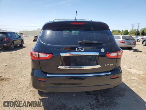 2015 Infiniti QX60 with VIN 5N1AL0MM5FC524840, listed as a Copart auction lot 55408175 with 89,574 mi miles and Salvage title. Bid and sale history available at DreamBid. Image 6.
