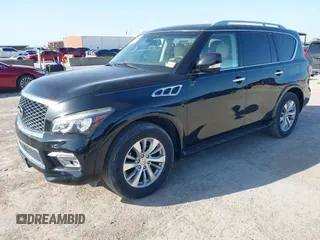 2017 Infiniti QX80 with VIN JN8AZ2NF4H9640940, listed as a IAAI auction lot 42006857 with 86,045 mi miles and . Bid and sale history available at DreamBid. Image 2.