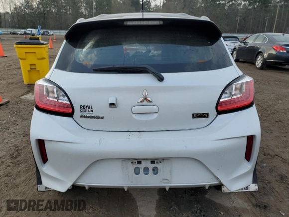 2023 Mitsubishi Mirage Black Edition with VIN ML32AWHJ7PH004793, listed as a Copart auction lot 44710115 with Not provided miles and Salvage title. Bid and sale history available at DreamBid. Image 6.