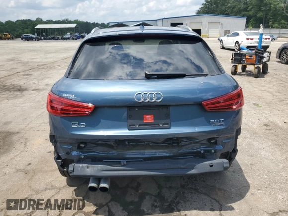 2017 Audi Q3 Premium Plus with VIN WA1JCCFS8HR001985, listed as a Copart auction lot 56970055 with 47,091 mi miles and Salvage title. Bid and sale history available at DreamBid. Image 6.