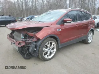 2015 Ford Escape Titanium with VIN 1FMCU0J92FUB93747, listed as a Copart auction lot 52514475 with 48,017 mi miles and Salvage Title. Bid and sale history available at DreamBid. Image 1.