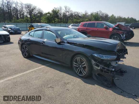 2023 BMW 8 Series 840i with VIN WBAGV4C05PCL05034, listed as a Copart auction lot 60471075 with Not provided miles and Salvage title. Bid and sale history available at DreamBid. Image 4.