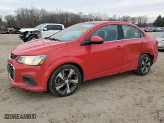 2017 Chevrolet Sonic Premier with VIN 1G1JF5SB0H4120599, listed as a Copart auction lot 42822875 with 166,209 mi miles and Clean Title. Bid and sale history available at carsss.com. Image 1.
