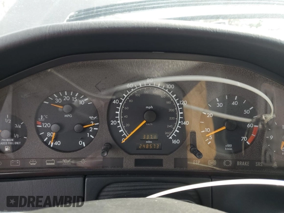1997 Mercedes-Benz S-Class with VIN WDBGA43G7VA367943, listed as a Copart auction lot 49953995 with 248,573 mi miles and Salvage Title. Bid and sale history available at carsss.com. Image 9.