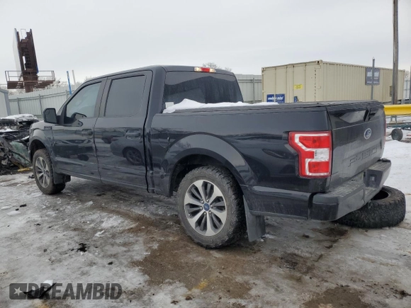2019 Ford F-150 XL with VIN 1FTEW1E54KKE61689, listed as a Copart auction lot 87960225 with 94,355 mi miles and Salvage Title. Bid and sale history available at carsss.com. Image 2.