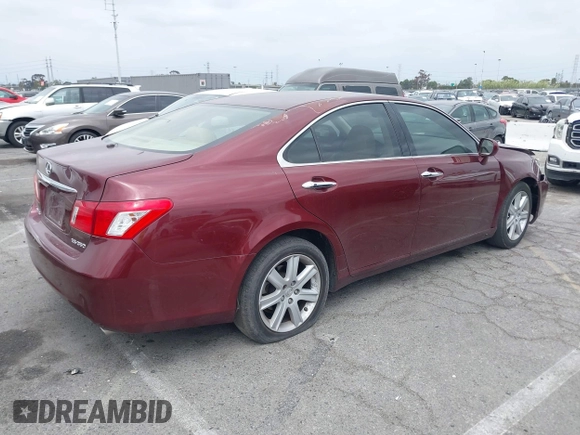 2008 Lexus ES 350 with VIN JTHBJ46G882263272, listed as a IAAI auction lot 42139070 with 144,604 mi miles. Bid and sale history available at carsss.com. Image 4.