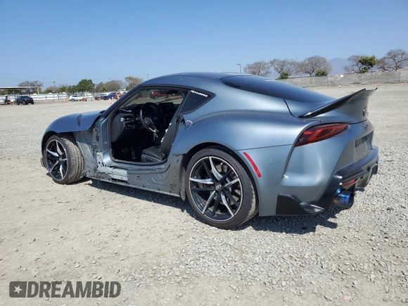 2021 Toyota Supra 3.0 with VIN WZ1DB0C06MW039378, listed as a Copart auction lot 49820965 with Not provided miles and Salvage title. Bid and sale history available at DreamBid. Image 2.