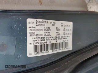 2005 Chrysler Town & Country Touring z VIN 2C4GP54L35R460908, wystawiony jako Copart lot #74486784 z przebiegiem Nie podano mil oraz Szkoda całkowita • Salvage title. Historia ofert i sprzedaży dostępna na DreamBid. Obrazek 14.