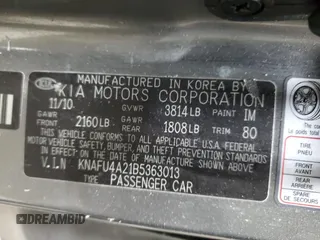 2011 Kia Forte EX with VIN KNAFU4A21B5363013, listed as a Copart auction lot 49222045 with 160,445 mi miles and Salvage Title. Bid and sale history available at carsss.com. Image 14.