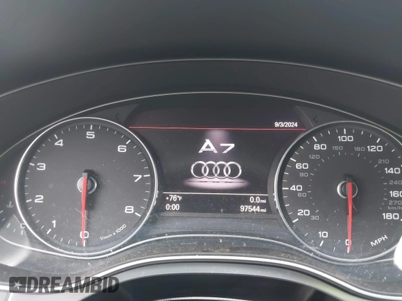 2012 Audi A7 Premium Plus with VIN WAUSGAFC8CN002238, listed as a IAAI auction lot 40278325 with 97,544 mi miles and . Bid and sale history available at DreamBid. Image 7.