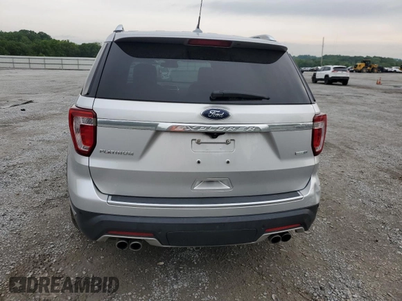 2018 Ford Explorer Platinum with VIN 1FM5K8HT0JGA01893, listed as a Copart auction lot 58896355 with 77,186 mi miles and Salvage title. Bid and sale history available at DreamBid. Image 6.