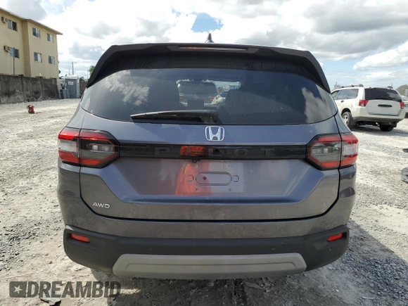 2024 Honda Pilot EX-L 7 Passenger with VIN 5FNYG1H55RB014916, listed as a Copart auction lot 74035144 with 0 mi miles and Salvage Title. Bid and sale history available at carsss.com. Image 6.