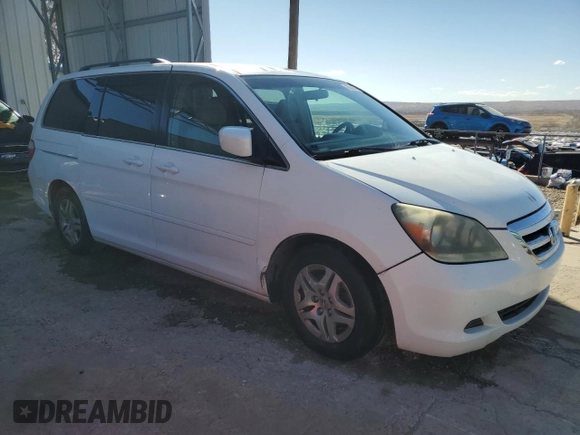 2005 Honda Odyssey EX z VIN 5FNRL38475B006619, wystawiony jako Copart lot #85041494 z przebiegiem Nie podano mil oraz Szkoda całkowita • Salvage title. Historia ofert i sprzedaży dostępna na DreamBid. Obrazek 4.