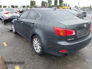 2009 Lexus IS 250 with VIN JTHBK262092085249, listed as a IAAI auction lot 41557289 with 185,746 mi miles. Bid and sale history available at carsss.com. Image 3.