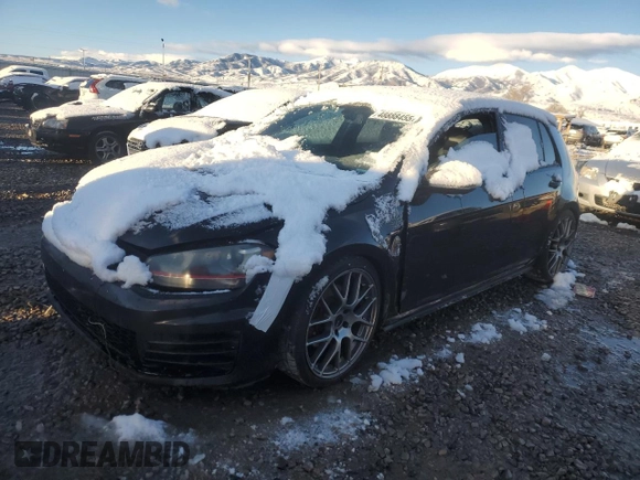 2015 Volkswagen Golf GTI Autobahn with VIN 3VW4T7AU5FM021738, listed as a Copart auction lot 48888455 with 168,276 mi miles and Salvage Title. Bid and sale history available at carsss.com. Image 1.