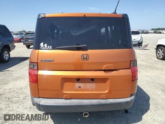 2006 Honda Element EX-P with VIN 5J6YH28706L014099, listed as a Copart auction lot 54238735 with 198,778 mi miles and Salvage Title. Bid and sale history available at DreamBid. Image 6.