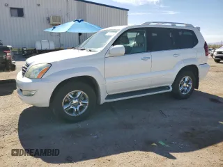 2008 Lexus GX 470 z VIN JTJBT20X480158763, wystawiony jako Copart lot #57632255 z przebiegiem 138 303 mil mil oraz Szkody całkowita. Historia ofert i sprzedaży dostępna na DreamBid. Obrazek 1.