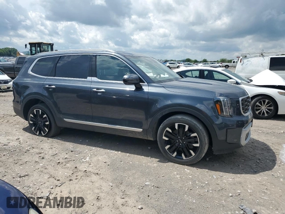 2023 Kia Telluride SX with VIN 5XYP5DGC2PG350290, listed as a Copart auction lot 55457495 with 45,330 mi miles and Salvage title. Bid and sale history available at DreamBid. Image 4.