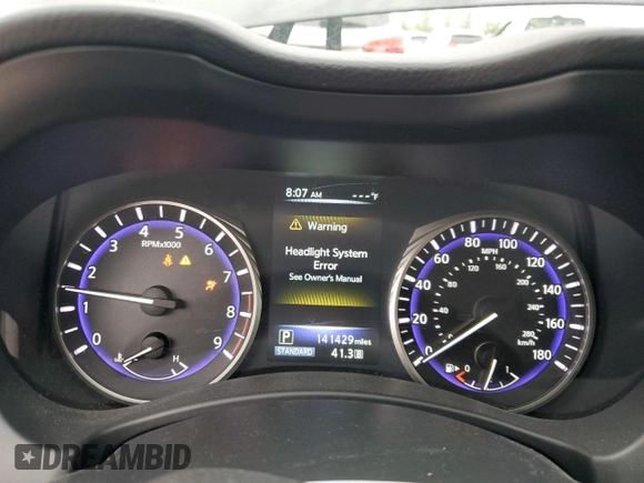 2014 Infiniti Q50 Premium with VIN JN1BV7AR1EM702315, listed as a Copart auction lot 51232075 with 141,429 mi miles and Salvage Title. Bid and sale history available at DreamBid. Image 9.