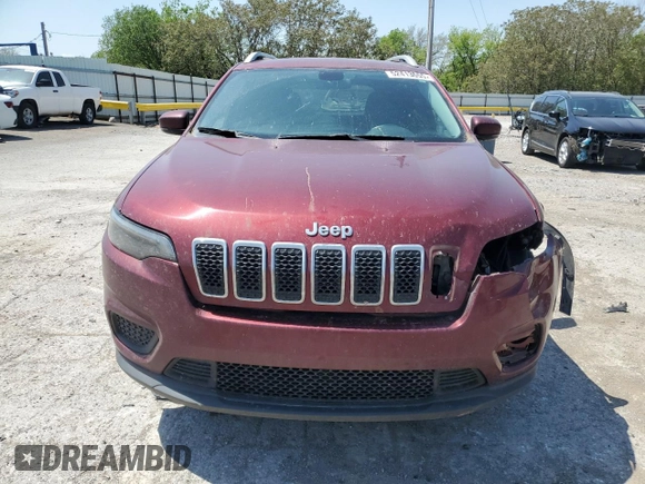 2020 Jeep Cherokee Latitude with VIN 1C4PJMCB2LD619857, listed as a Copart auction lot 52413655 with 170,772 mi miles and Salvage title. Bid and sale history available at DreamBid. Image 5.
