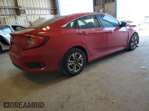 2018 Honda Civic LX with VIN 2HGFC2F50JH511514, listed as a Copart auction lot 54126445 with 100,628 mi miles and Salvage Title. Bid and sale history available at DreamBid. Image 3.