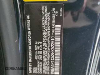 2017 BMW 4 Series 440i with VIN WBA4P1C52HK522510, listed as a Copart auction lot 76558174 with 76,685 mi miles and Salvage Title. Bid and sale history available at carsss.com. Image 13.