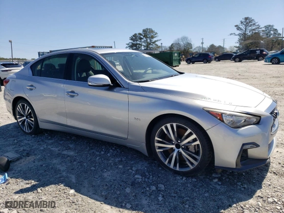 2018 Infiniti Q50 3.0t LUXE with VIN JN1EV7AP2JM354580, listed as a Copart auction lot 47862575 with 52,089 mi miles and Salvage Title. Bid and sale history available at carsss.com. Image 4.