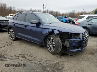 2020 Audi SQ5 Premium Plus with VIN WA1B4AFY2L2015103, listed as a Copart auction lot 85380174 with 63,002 mi miles and Salvage Title. Bid and sale history available at DreamBid. Image 4.