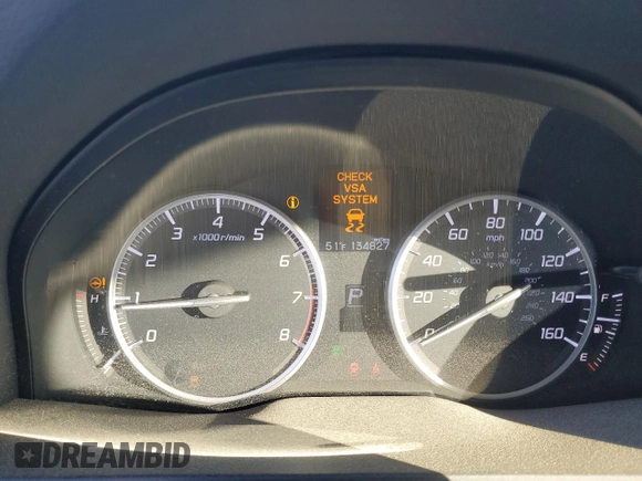 2014 Acura RDX Tech Pkg with VIN 5J8TB3H51EL005806, listed as a Copart auction lot 49613525 with 134,827 mi miles and Salvage Title. Bid and sale history available at carsss.com. Image 9.