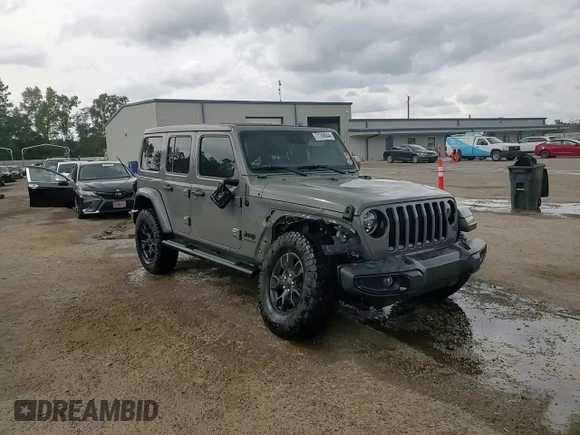 2020 Jeep Wrangler Unlimited Sahara with VIN 1C4HJXEM1LW202755, listed as a Copart auction lot 71248044 with 76,730 mi miles and Salvage Title. Bid and sale history available at carsss.com. Image 16.