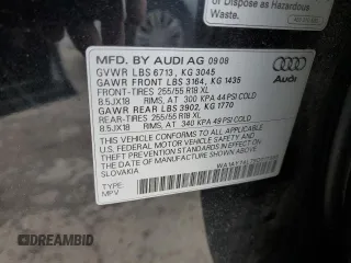 2009 Audi Q7 with VIN WA1AY74L79D017565, listed as a Copart auction lot 53147305 with 158,857 mi miles and Salvage Title. Bid and sale history available at carsss.com. Image 13.
