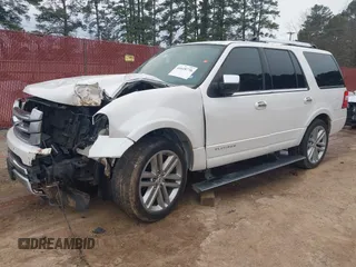 2016 Ford Expedition Platinum with VIN 1FMJU1MT8GEF06932, listed as a IAAI auction lot 41618770 with 188,611 mi miles and . Bid and sale history available at DreamBid. Image 2.