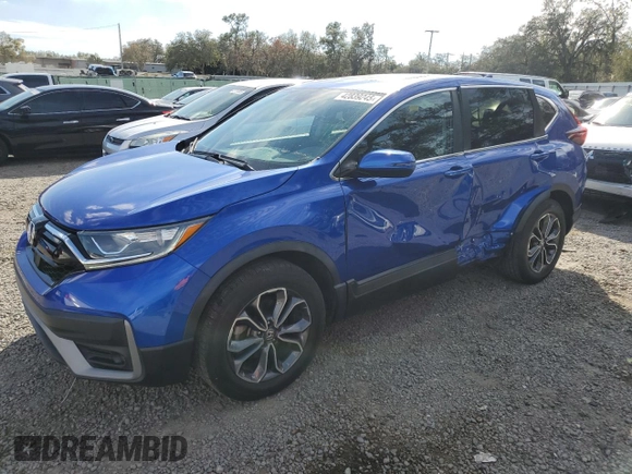 2021 Honda CR-V EX with VIN 7FARW2H59ME002309, listed as a Copart auction lot 42839245 with 54,357 mi miles and Non Repairable. Bid and sale history available at carsss.com. Image 1.