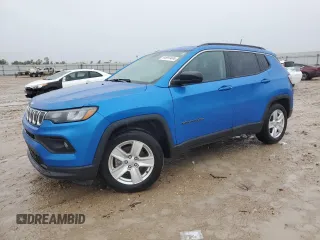 2022 Jeep Compass Latitude with VIN 3C4NJCBB7NT119404, listed as a Copart auction lot 64697404 with 48,743 mi miles and Salvage Title. Bid and sale history available at DreamBid. Image 1.