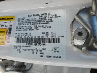 2019 Ford Fusion Hybrid SE with VIN 3FA6P0LU2KR134571, listed as a Copart auction lot 47158143 with 44,674 mi miles. Bid and sale history available at carsss.com. Image 14.