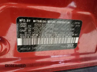 2017 Mitsubishi Outlander Sport SE 2.4 with VIN JA4AR3AWXHZ028307, listed as a Copart auction lot 46437475 with 39,084 mi miles and Salvage Title. Bid and sale history available at carsss.com. Image 15.