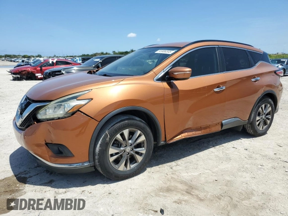 2015 Nissan Murano SV z VIN 5N1AZ2MH7FN200113, wystawiony jako Copart lot #55986595 z przebiegiem 155 645 mil mil oraz Szkoda całkowita • Salvage title. Historia ofert i sprzedaży dostępna na DreamBid. Obrazek 1.