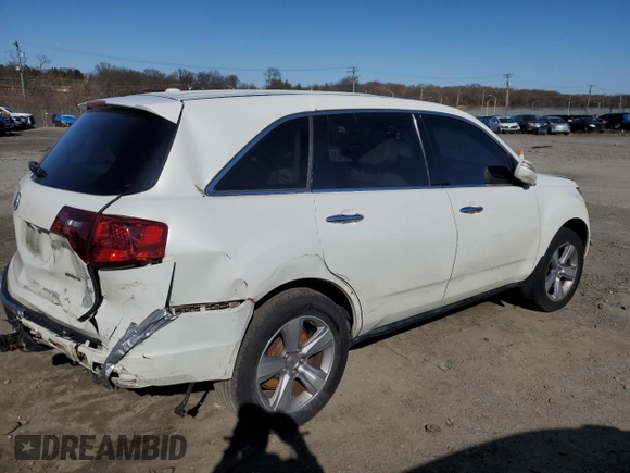 2012 Acura MDX Tech Pkg with VIN 2HNYD2H30CH504754, listed as a Copart auction lot 46655545 with 143,814 mi miles and Salvage Title. Bid and sale history available at carsss.com. Image 3.