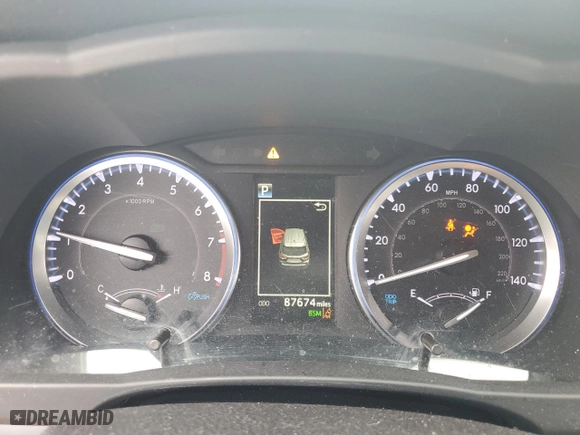 2019 Toyota Highlander SE with VIN 5TDJZRFH8KS598432, listed as a Copart auction lot 48376755 with 87,674 mi miles and Salvage Title. Bid and sale history available at carsss.com. Image 9.