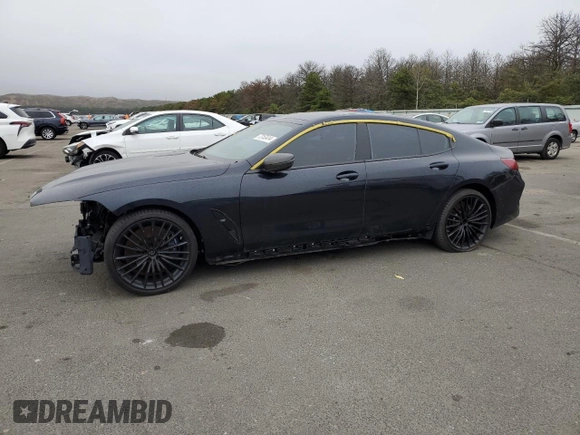 2020 BMW 8 Series M850i with VIN WBAGV8C04LCE45015, listed as a Copart auction lot 73153414 with 25,190 mi miles and Salvage title. Bid and sale history available at DreamBid. Image 1.