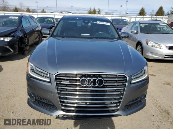 2017 Audi A8 Sport with VIN WAU43AFD2HN018729, listed as a Copart auction lot 46606155 with 88,734 mi miles and Salvage Title. Bid and sale history available at DreamBid. Image 5.