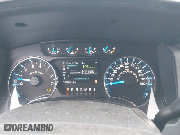 2013 Ford F-150 XL with VIN 1FTFW1CF5DKE32897, listed as a IAAI auction lot 41665756 with 101,574 mi miles. Bid and sale history available at carsss.com. Image 7.