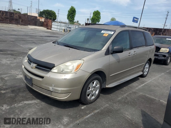 2004 Toyota Sienna CE with VIN 5TDZA23C94S189594, listed as a Copart auction lot 53008475 with 132,438 mi miles and Clean Title. Bid and sale history available at carsss.com. Image 1.