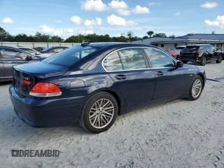 2005 BMW 7 Series 745i with VIN WBAGL63545DP75494, listed as a Copart auction lot 72359904 with 143,878 mi miles and Salvage title. Bid and sale history available at DreamBid. Image 3.